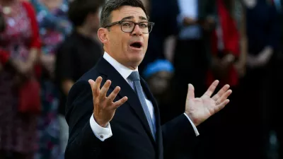 Britain's newly appointed Prime Minister Andy Burnham delivers a speech outside 10 Downing Street after taking office, in London, Britain, July 20, 2026. REUTERS/Temilade Adelaja   TPX IMAGES OF THE DAY