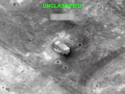 Military equipment targeted at an unknown location, during what the U.S. Central Command (CENTCOM) says are strikes on Iran, in this screengrab taken from a handout video released on July 21, 2026. U.S. Central Command/Handout via REUTERS THIS IMAGE HAS BEEN SUPPLIED BY A THIRD PARTY. MANDATORY CREDIT. OVERLAY AND MASKING AT SOURCE. VERIFICATION: - Location and date could not be verified. - No earlier version of the video found posted online before Tuesday (July 21).