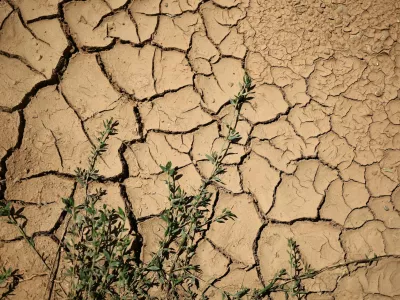 Dry, cracked soil in Petosse as drought conditions worsen following a heatwave and water shortages across much of France, July 21, 2026. REUTERS/Stephane Mahe