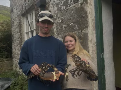 Story from Jam Press (Island Sheep People)Pictured: Lois Roberts and Aron Llywd.'We quit city life for a tiny off-grid island with just FOUR residents and 500 sheep &ndash; now we live rent-free and grow our own food' A couple moved from the city to a tiny off-grid island with just four residents and hundreds of sheep &ndash; and it's saving them a fortune.After living in Cardiff their whole lives, Lois Roberts and Aron Llywd had grown tired of the hustle and bustle of city life. It had been their dream for a number of years to move off-grid and live sustainability. But, without the funds to do so, it didn't seem like it was within reach.Until they came across a job on a tiny island, which involves maintaining the gardens and 10 holiday accommodations, in return for a rent-free home and salary.And, best of all, it's almost entirely off-grid with a population of just four, including them; except for its excessive amount of sheep, of which there is 66 to every human. "I didn't really think of where things came from before and took everything for granted," Lois, aged 29, told creatorzine.com."Now I know exactly where our water and power comes from &ndash; and I'm careful about the amount we use, as it's precious. "I can't pop to the shop if I've forgotten to buy something. "Or see family and friends whenever we want. "It takes a lot of effort for people to visit us; but we're always appreciative when they do. "It is a bit like going back in time, as we live in an old house and the compost toilet is outside at the back of the garden. "And there is no signal on the island &ndash; apart from if you trek to the top of the mountain &ndash; but we do have WiFi in our house. "Sometimes, it cuts off and we're isolated. "But then again, even with it, we feel like we're separated from the rest of the world. "It's almost like we're in a bubble with its own time and rules. "We consider the sheep our neighbours."It's especially cute in spring during lambing season, as there's loads of little lambs everywhere."When we go to the mainland after a long time on the island, it feels like we've been in a dream."The island of Ynys Enlli &ndash; known as Bardsey Island &ndash; is located in the Llyn Peninsula in Gwynedd, Wales. Lois, before moving, had just finished her masters degree in clinical psychology and began working as a researcher. Aron, also 29, was a lighting technician for film and television. When they saw the island warden role advertised, though, they snapped it up and ditched everything they knew behind with no questions asked. She said: "Starting an off-grid lifestyle from scratch wasn't going to be possible. "But we kept seeing people on television and online that had changed their lives by living in remote areas &ndash; and we were desperate to do the same. "Also, having just finished university, I wanted to do something different and not go straight into a mainstream role."At first, they worked seasonal roles only between 2024 and 2025, where they went back home in the winter. It wasn't until the previous full-time wardens left in March 2026 that the pair took their place. Now, it's just Lois, Aron, two farmers &ndash; and the 500 sheep. But what does their job entail? Lois said: "Guests stay between April and September, so we need to make sure the houses and gardens are kept in good condition."The houses were built in the 1870s and are listed, so they require a lot of maintenance. "When things break, such as doors or windows, it's our job to get them back in tip-top shape. "The work is often unpredictable, so we have to solve the problems as they arise. "We do have help from volunteers who stay on the island, so we manage tasks according to what needs to be done. "But the best part of the job is seeing the changes that each season brings. "From the sea thrift, to the foxgloves that pop up, and the blackberries in summer. "It feels incredibly special and grounding. "I think, in the city, I rarely had the headspace to sit down and learn a new craft for hours."Since moving here, I've learned how to knit, make cyanotype prints, weave and play the banjo."And we're self-sustainable. "There's our own veg patch and large poly tunnel, as well as two lobster cages. "Our five chickens also give us fresh eggs each day."Using the nearby orchard, we've been able to make our own cider, too." Despite being two of four, it's not as isolating as people might think. The sense of community is strong, as everyone checks in with each other and lends a helping hand whenever needed. It isn't all hunky dory, though. She said: "Living by the seasons and relying on nature can bring its own set of issues. "We rely on solar energy and if we have a few weeks of no sun, then we have no power. "In the winter, we generate this from a wind turbine. "But we do have a generator and batteries as a backup. "And long periods of sunshine does mean our water supply runs low, as we rely on rain water for washing and other household uses. "Our drinking water is from a well on the mountain. "Keeping these supplies separate means we can make the best use of our limited resources."While in Cardiff, over half of their monthly pay check was spent on rent, bills and other living costs.It was impossible for them to save and the thought of getting on the property ladder was a distant dream. Now, though, they're able to save half of their pay as their living costs are so low and will put the funds toward their future. Their plan is to stay on the island for the next few years and then settle down elsewhere when the time is right. For now, they're enjoying a much slower paced lifestyle and aim to soak up everything the island has to offer. Lois added: "We're lucky enough to see the Northern Lights from our doorstep. "And we get to experience total darkness at night. "It's a luxury we didn't get in the city. "It's always a privilege to see the stars so clearly and sometimes, we see the Milky Way. "The closest light pollution is actually from Dublin."ENDSEDITOR'S NOTES: The case study doesn't wish to disclose their earnings before or now.Exclusive Licence: An exclusive licence has been obtained directly from the verified copyright holder. Jam Press holds exclusive distribution rights for the agreed content within the terms of the contributor agreement.,Image: 1116424864, License: Rights-managed, Restrictions: EDITOR'S NOTES: The case study doesn't wish to disclose their earnings before or now.Exclusive Licence: An exclusive licence has been obtained directly from the verified copyright holder. Jam Press holds exclusive distribution rights for the agreed conte, Model Release: no 