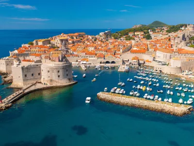 Aerial view of the old town of Dubrovnik