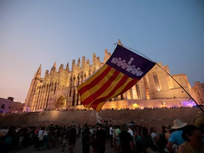 Demonstrators protest against mass tourism and gentrification in the Balearic Islands, in Palma de Mallorca, Spain, July 26, 2026. REUTERS/Francisco Ubilla