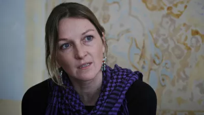 Marta Gregorčič, mirovnica - predstavnica akcije slovenskega Živega ščita v Iraku   ///FOTO: Luka Cjuha