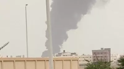 Plume of smoke rises, as Yemen's Iran-aligned Houthis said on Saturday they carried out operations targeting Saudi Aramco facilities in Jizan and Yanbu, according to a statement by the group's military spokesperson Yahya Sare, in Jizan, Saudi Arabia July 25, 2026, in this screen grab obtained from a social media video. Social Media/via REUTERS THIS IMAGE HAS BEEN SUPPLIED BY A THIRD PARTY. NO RESALES. NO ARCHIVES. NEWS USE ONLY.  VERIFICATION: -Road layout, buildings and business signage matched archive and satellite images -Coordinates: 16.847588969791012, 42.606274557696054 -Date verified by a statement from Houthi military spokesperson, Yahya Sare, saying they carried out operations against Aramco facilities in Saudi's Jizan and Yanbu -There was an emergency alert on Saturday morning for Jizan residents issued by the Saudi Civil Defense on the national early warning platform -NASA FIRMS detected thermal activity, where it hasn't previously been seen, at the Jizan Saudi Aramco refinery on July 25 -No older versions found posted online before July 25