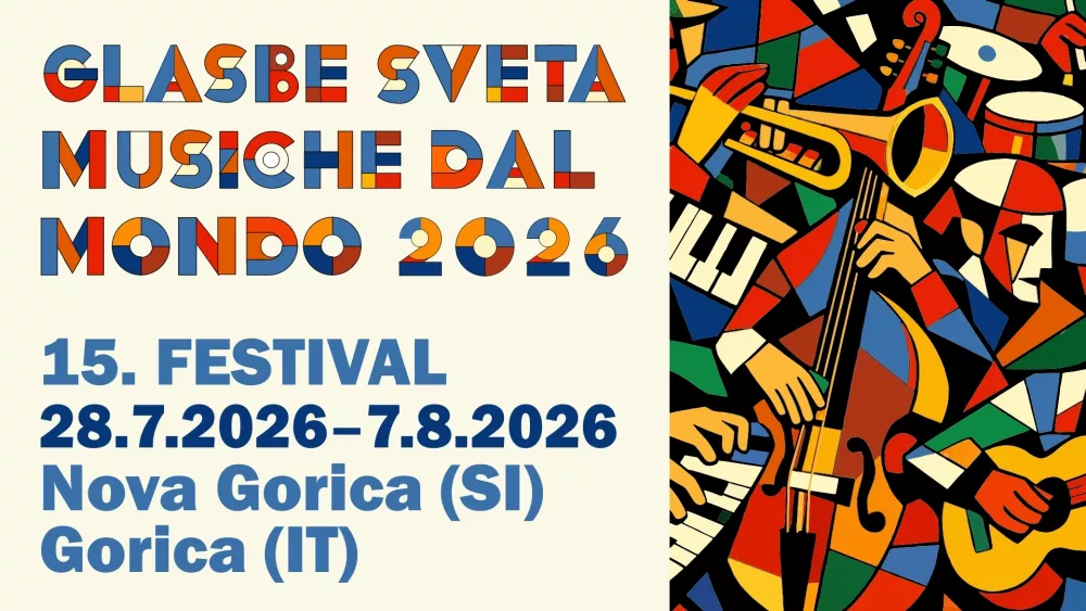 Logo festivala Glasbe sveta F Bojan Bitežnik