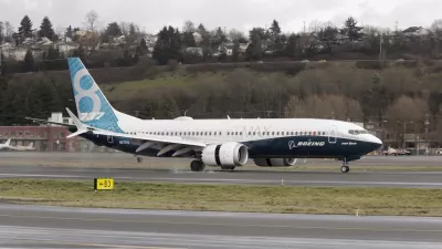 FILE PHOTO: A Boeing 737 MAX 8 returns from a flight test at Boeing Field in Seattle, Washington January 29, 2016. REUTERS/Jason Redmond/File Photo