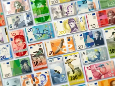 Oblikovni predlogi novih evrskih bankovcev. / Foto: Ecb