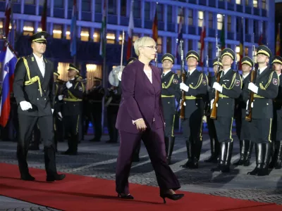 24.6.2026 - proslava dan državnosti 2026 - državna slovesnost ob 35. obletnici razglasitve samostojnosti in neodvisnosti RS, slavnostna govornika bosta predsednica republike Nata&scaron;a Pirc Musar in predsednik vlade Janez Jan&scaron;a; Trg republikeFoto: Luka Cjuha