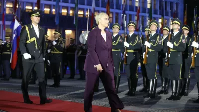 24.6.2026 - proslava dan državnosti 2026 - državna slovesnost ob 35. obletnici razglasitve samostojnosti in neodvisnosti RS, slavnostna govornika bosta predsednica republike Nata&scaron;a Pirc Musar in predsednik vlade Janez Jan&scaron;a; Trg republikeFoto: Luka Cjuha