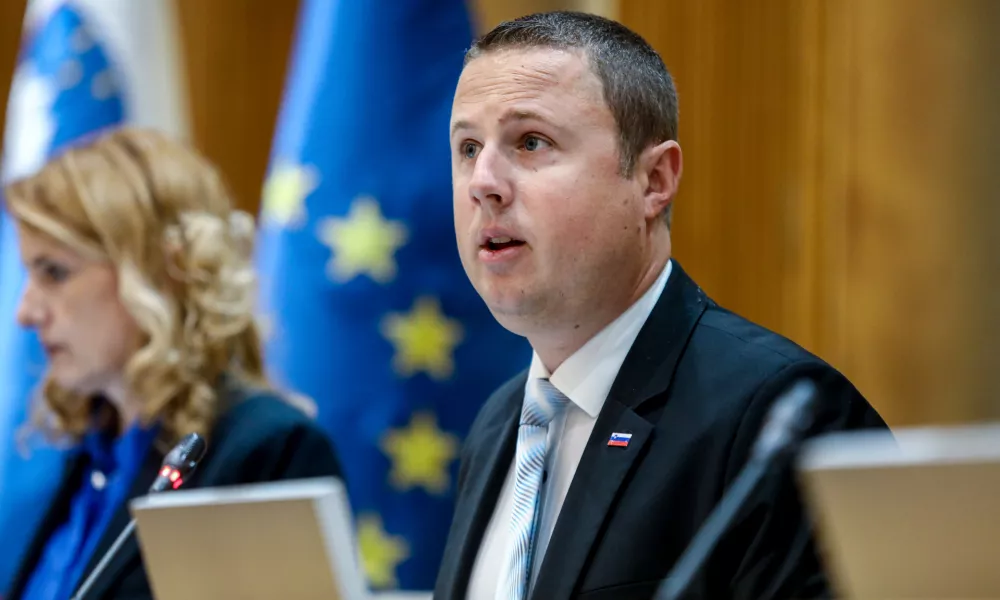 Žan Mahnič2.6.2026 - predstavitev kandidata za ministra za notranje zadeve in javno upravo Francija Matoza pred pristojnim odborom DZFoto: Luka Cjuha