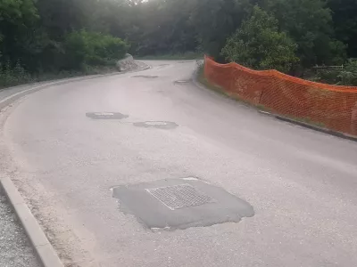 Vijuganje med ja&scaron;ki: nedokončana cesta spravlja voznike ob živce