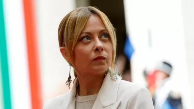 FILE PHOTO: Italian Prime Minister Giorgia Meloni looks on, the day she meets the prime minister of Libya's U.N.-recognised Government of National Unity, Abdulhamid Dbeibah (not pictured) at Chigi Palace, in Rome, Italy, May 7, 2026. REUTERS/Remo Casilli/File Photo