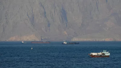 FILE PHOTO: Ships and tankers in the Strait of Hormuz off the coast of Musandam, Oman, April 18, 2026. REUTERS/Stringer//File Photo/File Photo