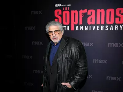 FILE - Vincent Pastore attends "The Sopranos" 25th anniversary celebration at Da Nico on Wednesday, Jan. 10, 2024, in New York. (Photo by Charles Sykes/Invision/AP,File)