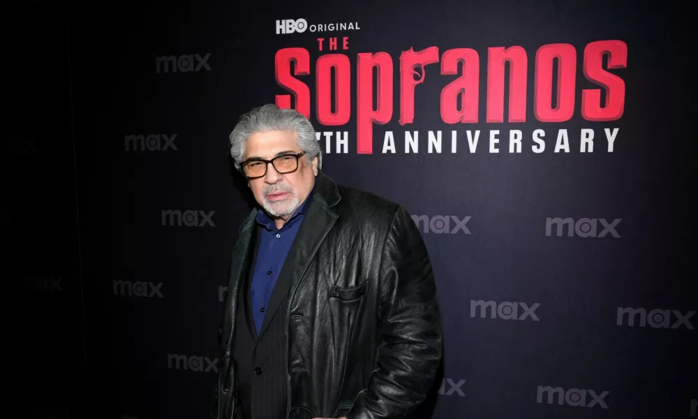 FILE - Vincent Pastore attends "The Sopranos" 25th anniversary celebration at Da Nico on Wednesday, Jan. 10, 2024, in New York. (Photo by Charles Sykes/Invision/AP,File)