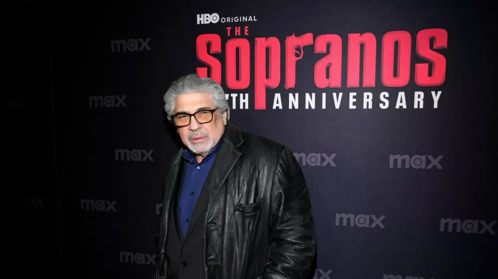 FILE - Vincent Pastore attends "The Sopranos" 25th anniversary celebration at Da Nico on Wednesday, Jan. 10, 2024, in New York. (Photo by Charles Sykes/Invision/AP,File)