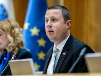 Žan Mahnič2.6.2026 - predstavitev kandidata za ministra za notranje zadeve in javno upravo Francija Matoza pred pristojnim odborom DZFoto: Luka Cjuha