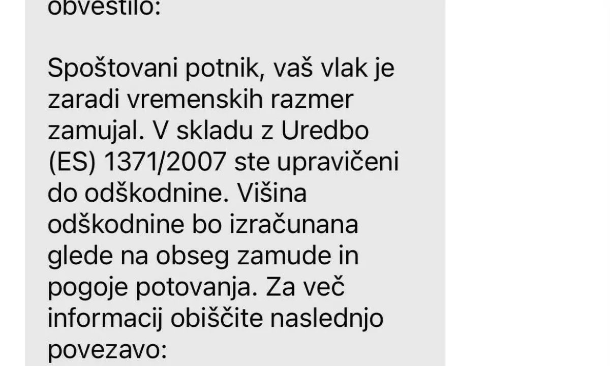 Ne klikajte na povezavo, lažna sporočila krožijo v imenu Slovenskih železnic