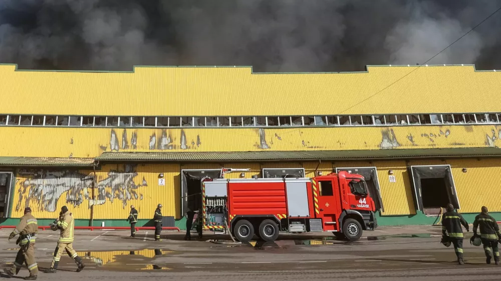 Firefighters work at a site of a Russian missile strike, amid Russia's attack on Ukraine, in the Kyiv region region, Ukraine, August 1, 2026. REUTERS/Anatolii Stepanov