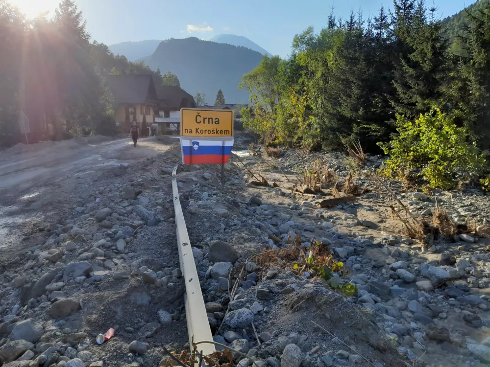 Črna na Koro&scaron;kem, poplave 2023