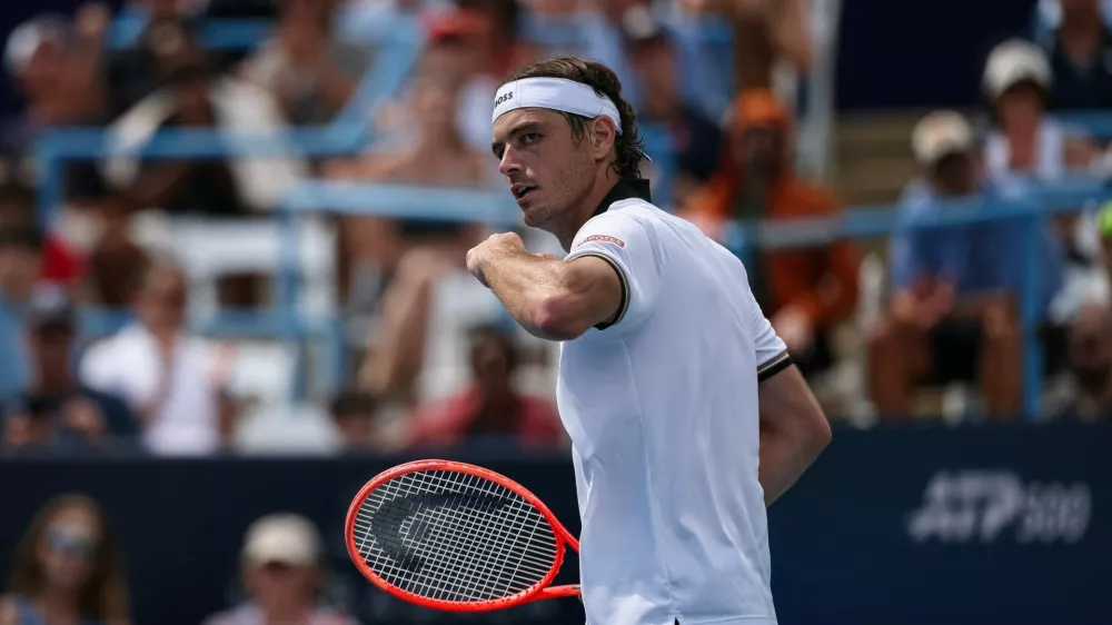 WASHINGTON, DC - AUGUST 03: Taylor Fritz of the United States looks on against Rafael Jodar of Spain in the men's singles championship match on the final day of the Mubadala DC Open 2026 at William H.G. FitzGerald Tennis Center on August 3, 2026 in Washington, DC. Scott Taetsch,Image: 1120573116, License: Rights-managed, Restrictions:, Model Release: no 
