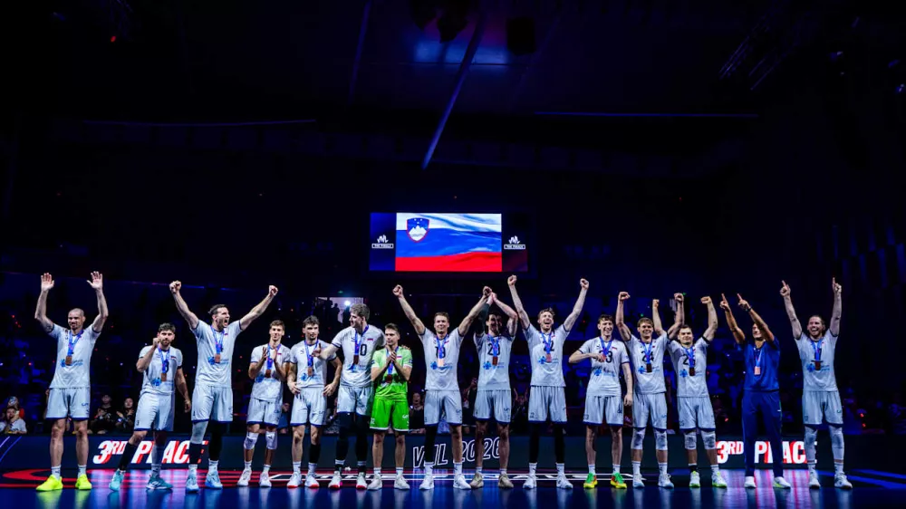 Kitajska, Ningbo.Slovenska moska odbojkarska reprezentanca je v tekmi za tretje mesto letosnje sezone lige narodov na zakljucnem turnirju v kitajskem Ningboju premagala Japonsko.Foto: Wolleyball World