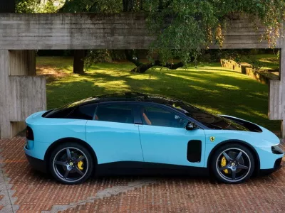 Ferrari's first fully electric car "Luce" in this handout image obtained by Reuters May 25, 2026, after the luxury sports car maker unveiled the model. Ferrari/Handout via REUTERS  THIS IMAGE HAS BEEN SUPPLIED AND PROCESSED BY A THIRD PARTY AND IS DISTRIBUTED BY REUTERS AS RECEIVED. NO RESALES. NO ARCHIVES.
