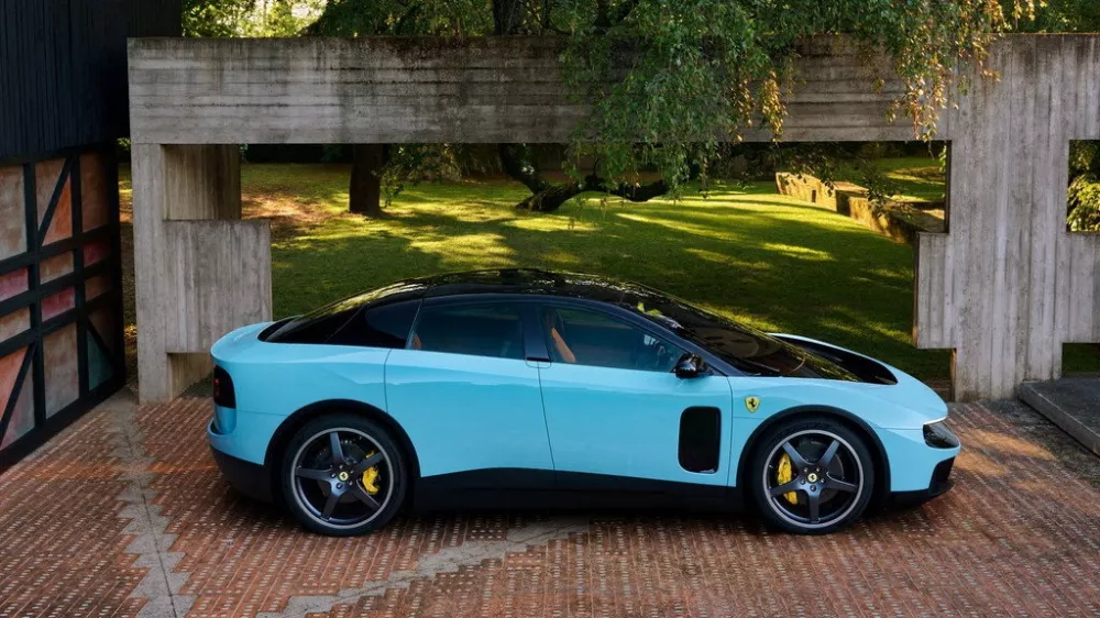 Ferrari's first fully electric car "Luce" in this handout image obtained by Reuters May 25, 2026, after the luxury sports car maker unveiled the model. Ferrari/Handout via REUTERS  THIS IMAGE HAS BEEN SUPPLIED AND PROCESSED BY A THIRD PARTY AND IS DISTRIBUTED BY REUTERS AS RECEIVED. NO RESALES. NO ARCHIVES.