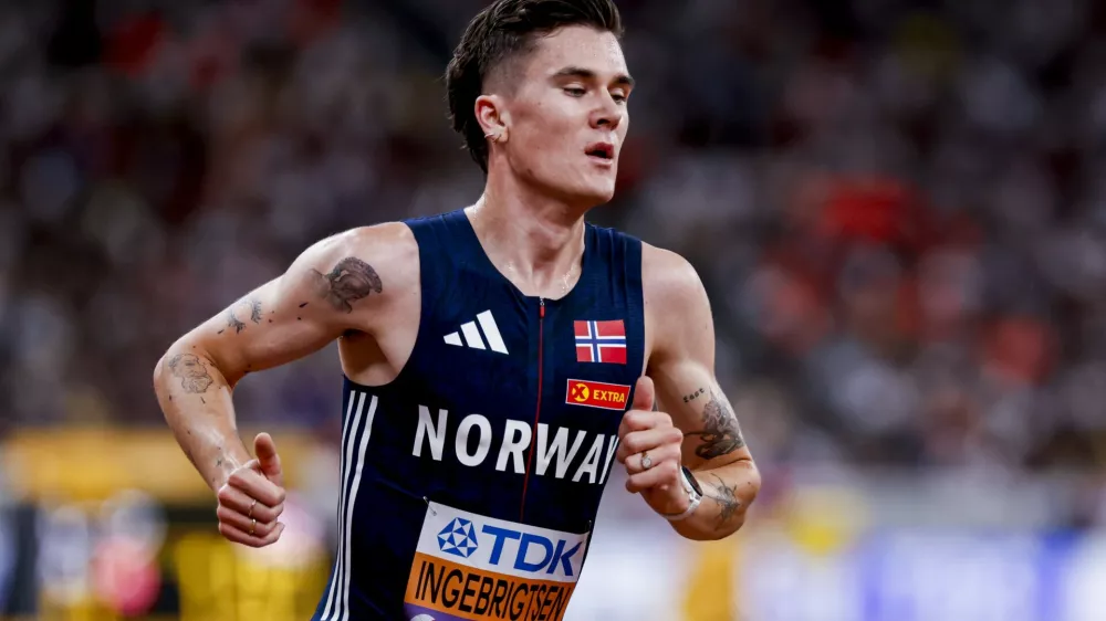 Jakob Ingebrigtsen of Norway competing in the Men's 5000 Metres Final during World Athletics Championships Tokyo 2025 of the Day 9 at Japan National Stadium on September 21, 2025 in Tokyo, Japan.,Image: 1039166775, License: Rights-managed, Restrictions:, Model Release: no 