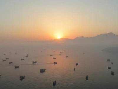 FILE PHOTO: A drone view shows vessels in the Strait of Hormuz, as seen from Musandam, Oman, June 15, 2026. REUTERS/Stringer/File Photo/File Photo