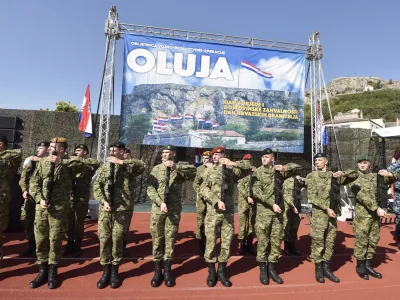 Dress rehearsal of the 31st anniversary of the Military-Police Operation Storm was held in Knin, Croatia, on July 04. 2026. Photo: Hrvoje Jelavic/PIXSELL/Sipa USANo Use Belgium. No Use Bosnia and Herzegovina. No Use Germany. No Use Croatia. No Use Vatican City.
