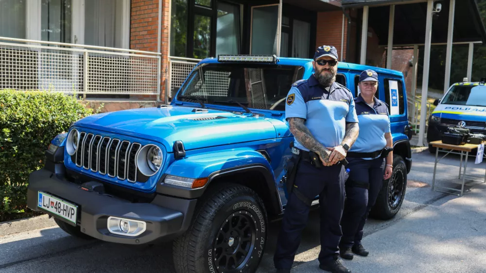 - Terensko vozilo Jeep Wrangler za mejne operacije Frontex,- 06.08.2026. Dan odprtih vrat Policijska akademija Tacen.//FOTO: Bojan Velikonja / Foto: Bojan Velikonja
