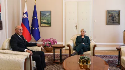 - Janez Ivan Janša, Predsednik Vlade RS,- Nataša Pirc Musar, Predsednica RS,- 17.06.2026. Sprejem 16. Vlade Republike Slovenije pri Predsednici Republike Slovenije Nataši Pirc Musar.//FOTO: Bojan Velikonja