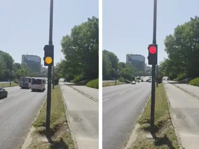 Celov&scaron;ka, Ljubljana, podvoz, semafor. Foto: MOL