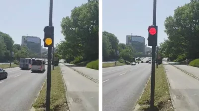 Celovška, Ljubljana, podvoz, semafor. Foto: MOL