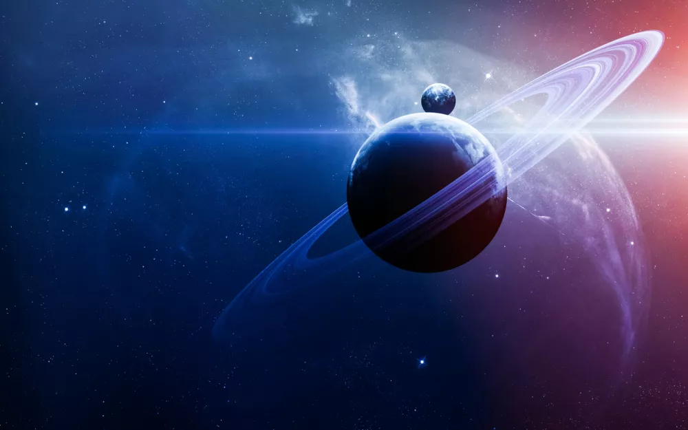 Abstract scientific background - planets, nebula and stars. Elements of this image furnished by NASA nasa.gov / Foto: Forplayday Getty Images/istockphoto