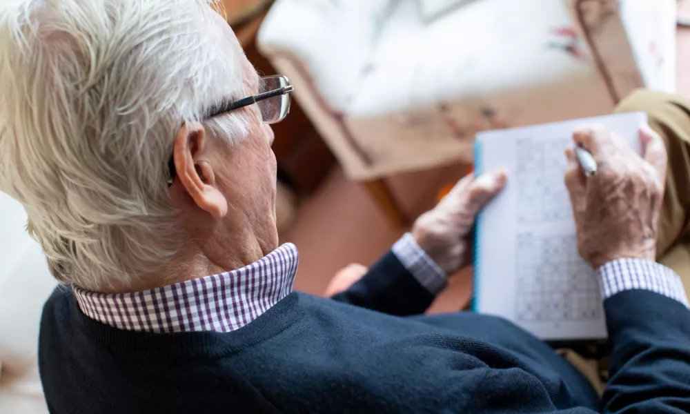 Senior Man Doing Sudoku Puzzle At Home / Foto: Daisy-daisy