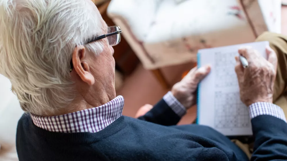 Senior Man Doing Sudoku Puzzle At Home / Foto: Daisy-daisy