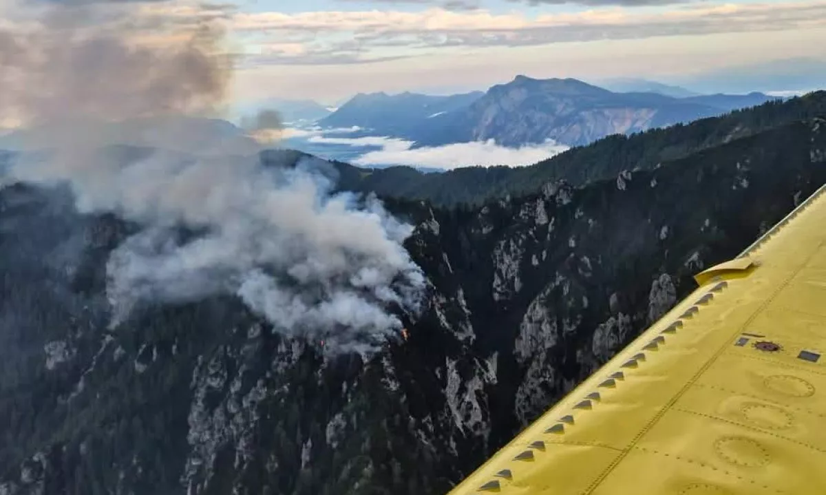 Ob pomoči dežja pogasili večino požara v okolici Kranjske Gore