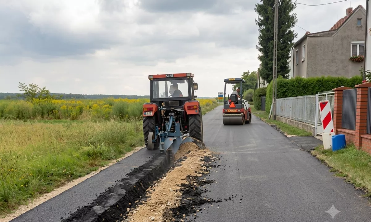 Preoral sveži asfalt, ker trdi, da je cesta na njegovem zemljišču