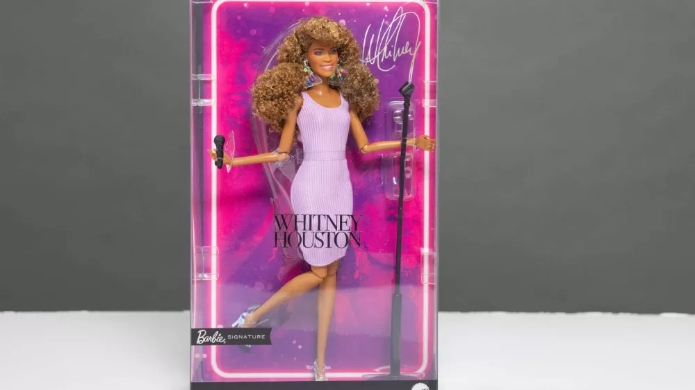 A Whitney Houston Barbie doll appears in New York on July 30, 2026. (Photo by Matt Licari/Invision/AP)
