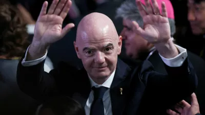 FILE PHOTO: FIFA President Gianni Infantino attends the inauguration of Abelardo De La Espriella as Colombia's president, in Cali, Colombia, August 7, 2026. REUTERS/Luisa Gonzalez/File Photo