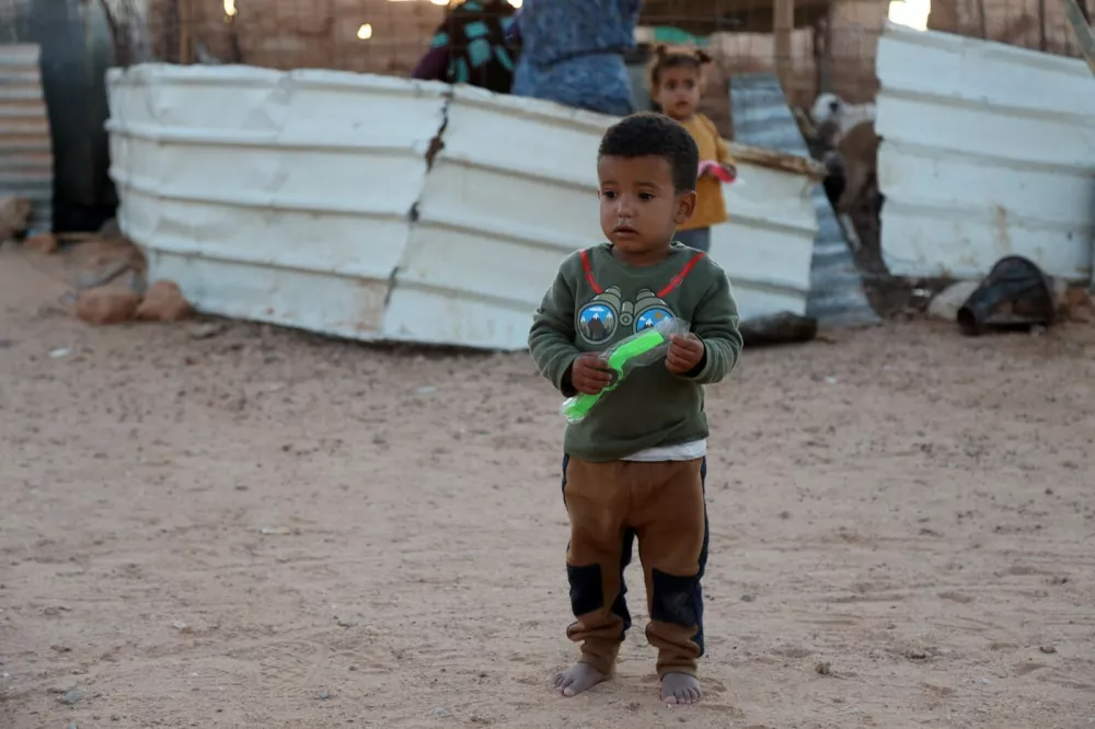 Children of Sahrawi refugee camps during the 50th anniversary of the proclamation of the Sahrawi Republic in Tindouf, Algeria on April 9, 2026. Please hide children's faces prior to the publication.Sahrawi Refugee Camps - Algeria, Tindouf - 09 Apr 2026,Image: 1089902531, License: Rights-managed, Restrictions:, Model Release: no 