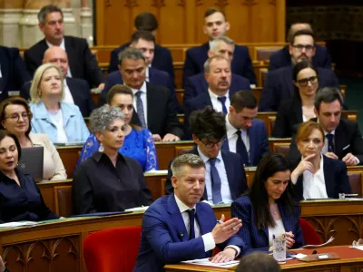 Hungarian Prime Minister Peter Magyar attends a plenary session in the Parliament, in Budapest, Hungary, May 26, 2026. REUTERS/Bernadett Szabo