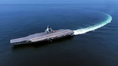 FILE - In this photo released by Xinhua News Agency, China's third conventionally powered aircraft carrier, the Fujian, conducts a maiden sea trial on May 7, 2024. (Ding Ziyu/Xinhua via AP, File)