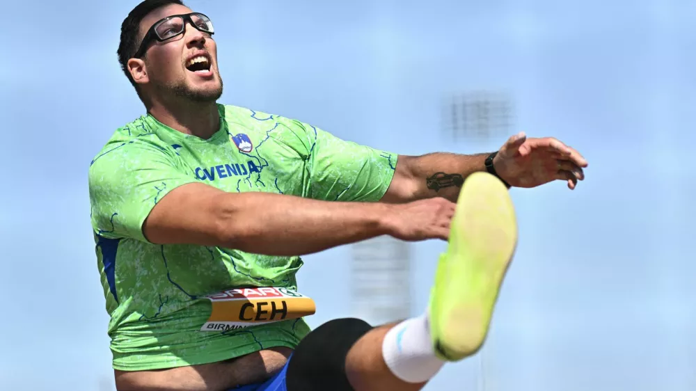 Athletics - European Athletics Championships - Alexander Stadium, Birmingham, Britain - August 11, 2026 Slovenia's Kristjan Ceh in action during the men's discus throw qualification REUTERS/Dylan Martinez