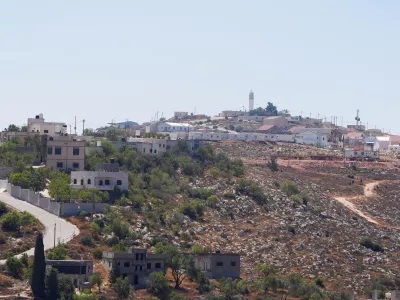Jewish settlement of Shilo in the Israeli-occupied West Bank as seen from the Palestinian village of Jalud July 2, 2026. REUTERS/Ali Sawafta