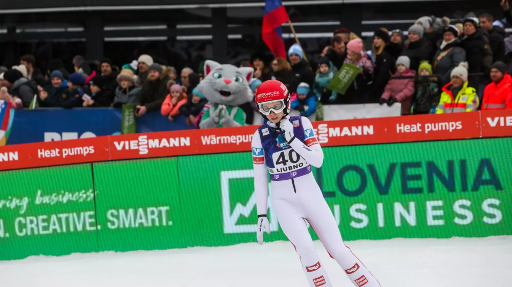 - Lisa Eder,- 10.01.2026. - Svetovni pokal v smučarskih skokih za ženske, Ljubno 2026.//FOTO: Bojan Velikonja