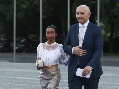 Borut Rončević24.6.2026 - proslava dan državnosti 2026 - državna slovesnost ob 35. obletnici razglasitve samostojnosti in neodvisnosti RS, slavnostna govornika bosta predsednica republike Nata&scaron;a Pirc Musar in predsednik vlade Janez Jan&scaron;a; Trg republikeFoto: Luka Cjuha