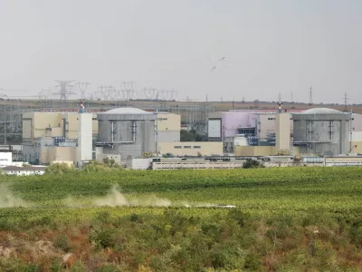 FILE PHOTO: View of the first and second nuclear reactors of state-owned nuclear power producer Nuclearelectrica, in Cernavoda, Constanta, Romania September 3, 2025. Inquam Photos/George Calin via REUTERS ATTENTION EDITORS - THIS IMAGE WAS PROVIDED BY A THIRD PARTY. ROMANIA OUT. NO COMMERCIAL OR EDITORIAL SALES IN ROMANIA//File Photo